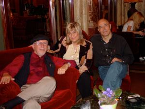 Jack Sarfatti, Paola Harris e Maurizio Baiata, a Roma nel 2006. (foto: Archivio Maurizio Baiata)
